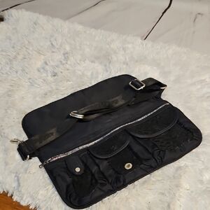 Nelle Harper Black Nylon Crossbody Bag Travel‎ Organizer Multi Pocket
